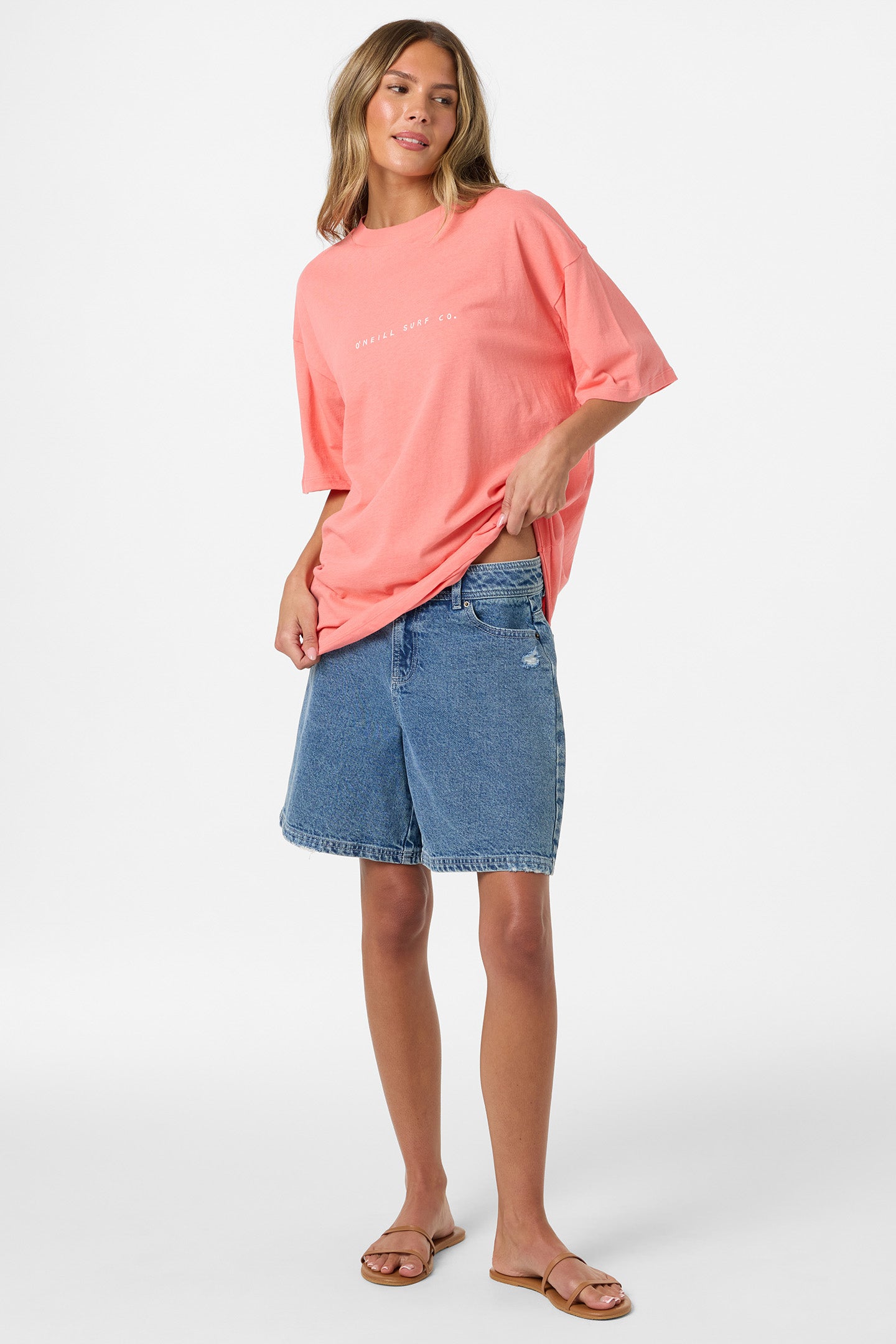Linear Scape Oversized Tee - Georgia Peach | O'Neill