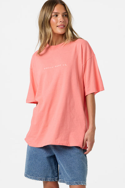Linear Scape Oversized Tee - Georgia Peach | O'Neill
