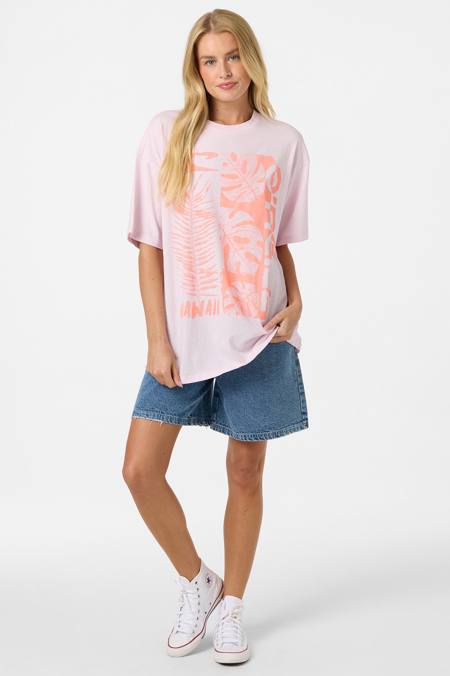 Monstera Hawaii Oversized Tee - Pink | O'Neill