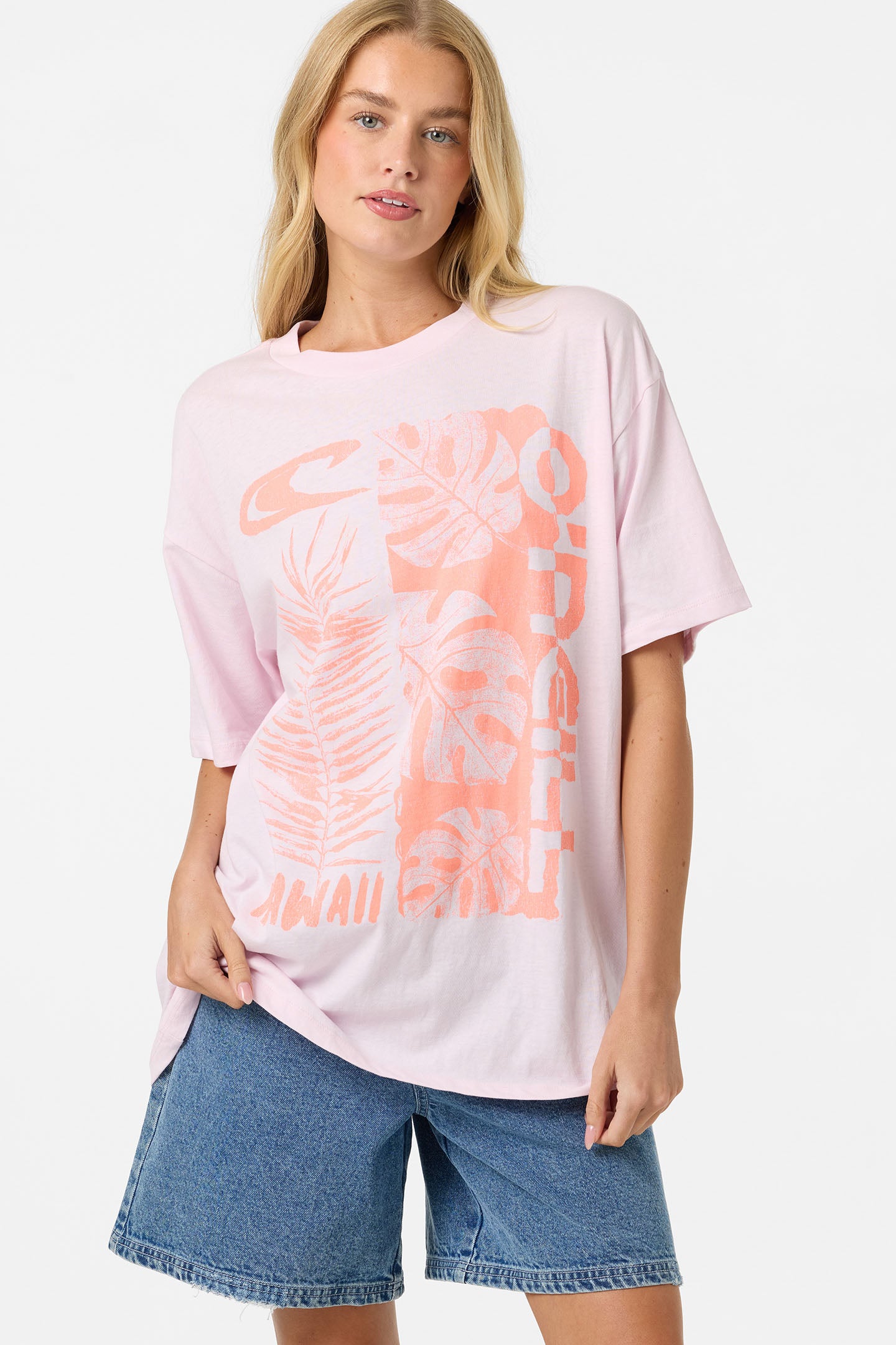 Monstera Hawaii Oversized Tee - Pink | O'Neill