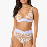 Izabelle Floral Cancun Revo Fixed Triangle Bikini Top