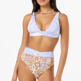 Izabelle Floral Cancun Revo Fixed Triangle Bikini Top