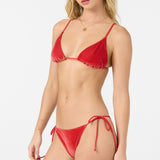 Wake Velvet Cord Cayo Triangle Bikini Top