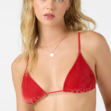 Wake Velvet Cord Cayo Triangle Bikini Top