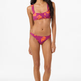 Avery Painted Floral Caye Bralette Bikini Top