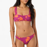 Avery Painted Floral Caye Bralette Bikini Top