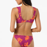 Avery Painted Floral Caye Bralette Bikini Top