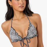 Catamaran Plaid Loveland Triangle Bikini Top