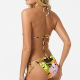 Leah Tropical Venice Triangle Bikini Top