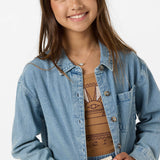 Girl's Kylas Denim Shacket Jacket