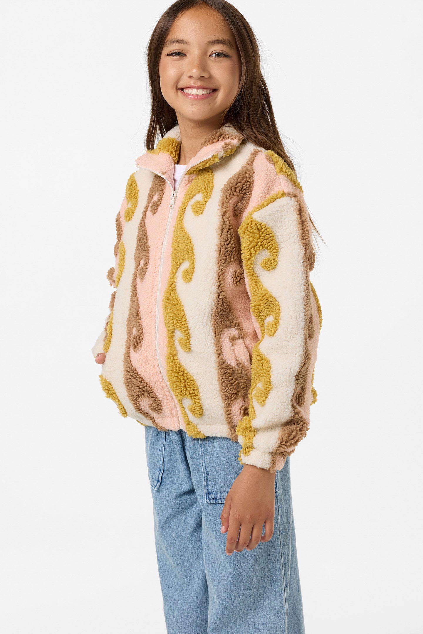 GIRLS CORDIN HIGH PILE JACKET PEACH LIGHT – O'Neill
