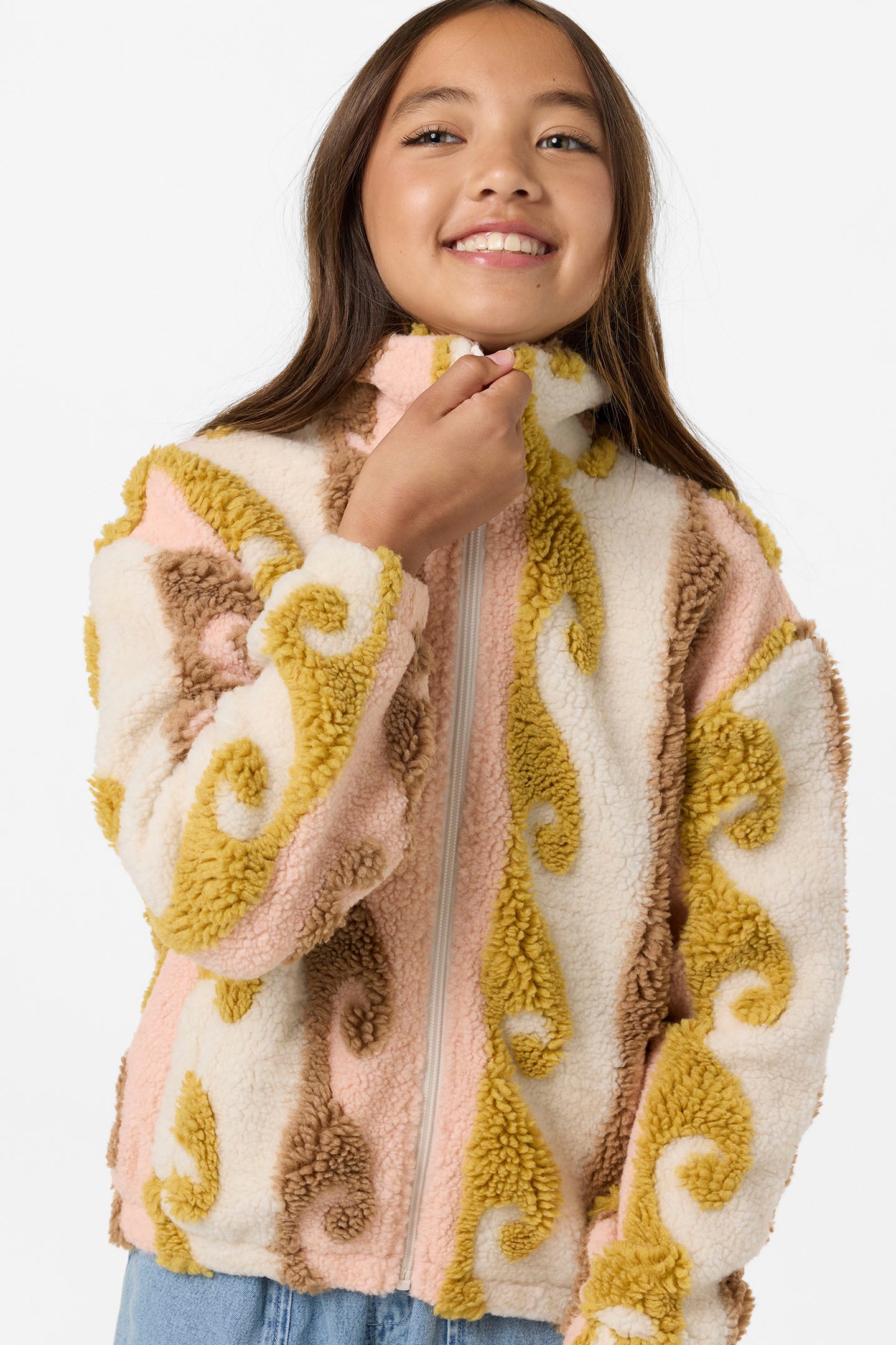GIRLS CORDIN HIGH PILE JACKET PEACH LIGHT – O'Neill