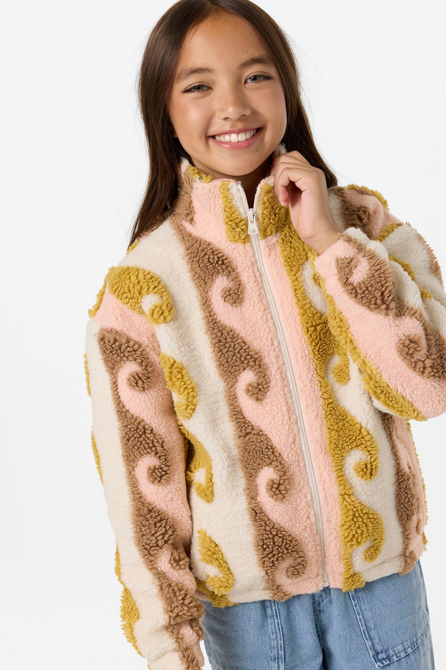 GIRLS CORDIN HIGH PILE JACKET PEACH LIGHT – O'Neill