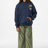 Girl's Patches Oversized Hoodie
