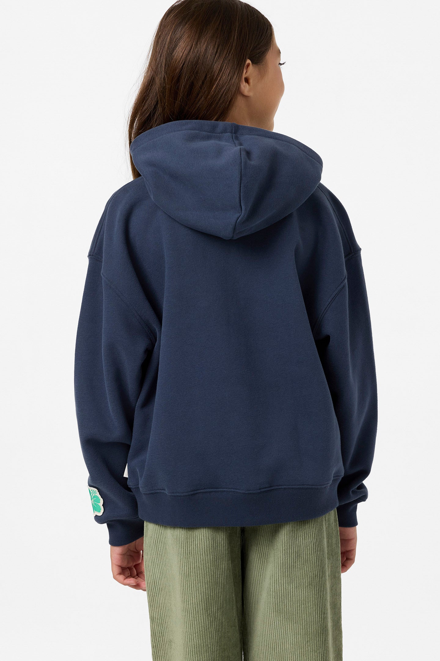 Girl's Patches Oversized Hoodie Pullover Fleece - Navy | O'Neill