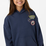 Girl's Patches Oversized Hoodie