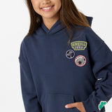 Girl's Patches Oversized Hoodie