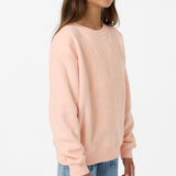 Girl's Chore Break Oversized Crew Neck Fleece