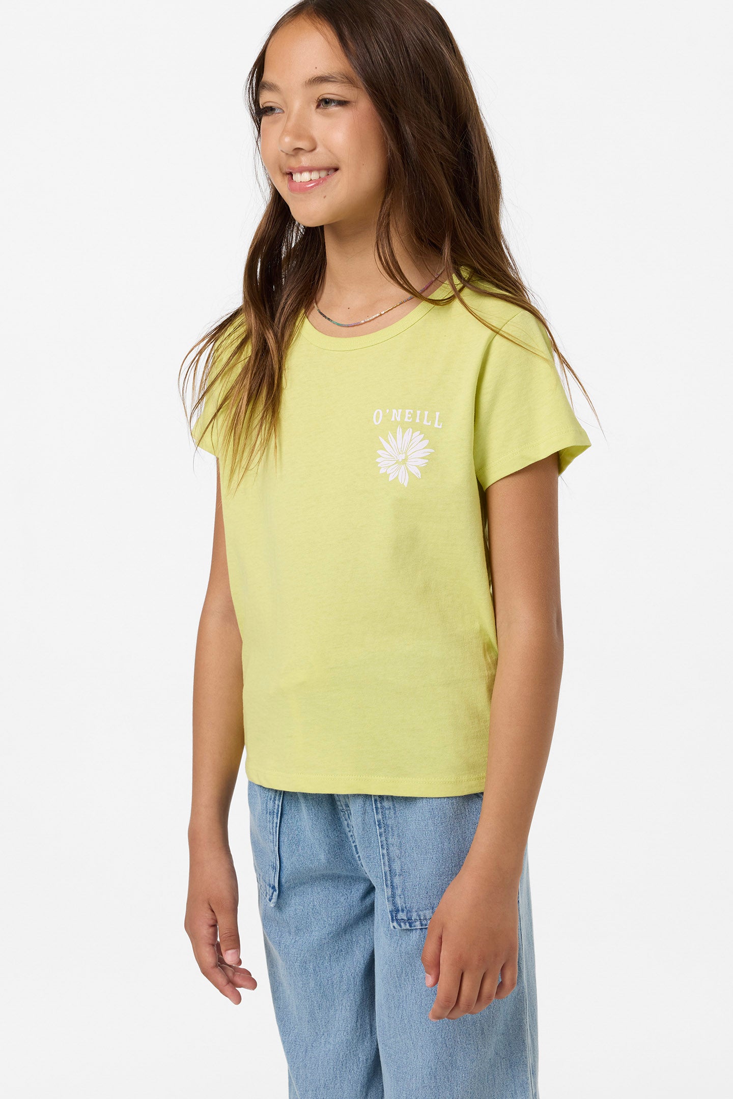 Girl's Heritage Daisy Oversized Tee - Celery | O'Neill