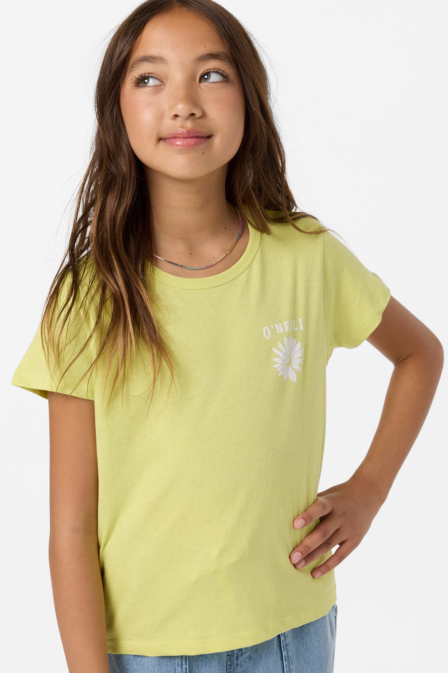 サリー Girl's Heritage Daisy Oversized Tee - Celery | O'Neill
