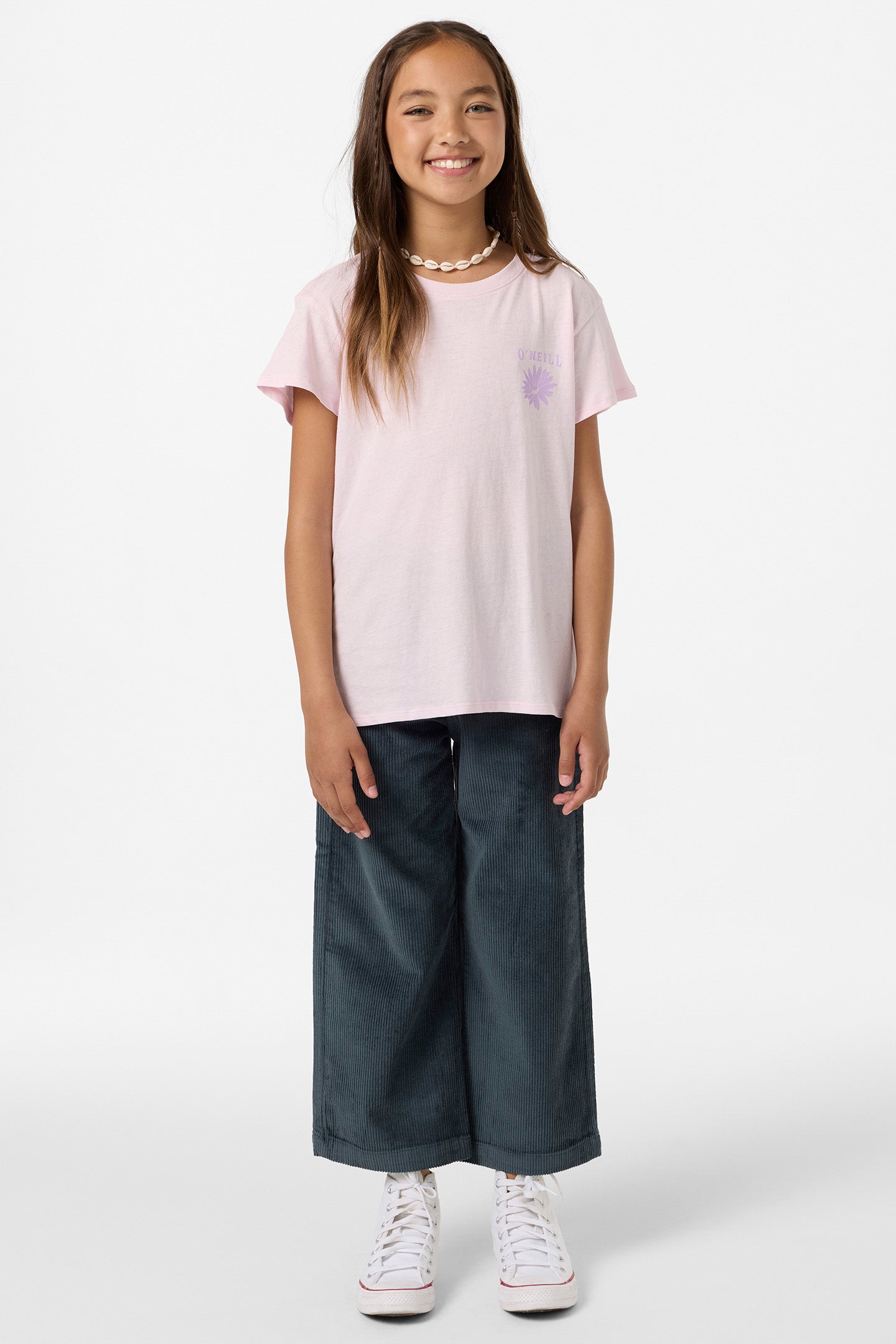 Girl's Heritage Daisy Oversized Tee - Pink | O'Neill