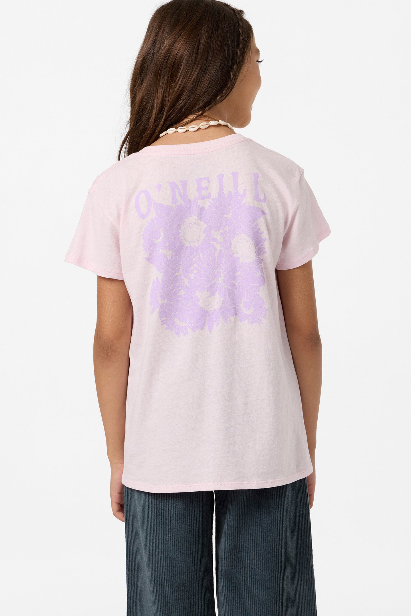Girl's Heritage Daisy Oversized Tee - Pink | O'Neill