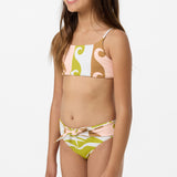 Girl's Skylar Palm Tie Back Revo Bralette Top Set
