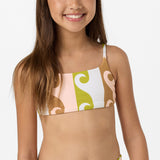 Girl's Skylar Palm Tie Back Revo Bralette Top Set