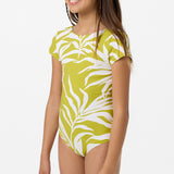 Girl's Skylar Palm Tie Back Surf Suit