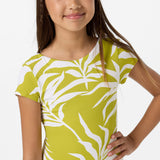 Girl's Skylar Palm Tie Back Surf Suit