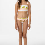 Girl's Lilly Wave Geo Square Neck Bralette Top Set
