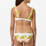 Girl's Lilly Wave Geo Square Neck Bralette Top Set
