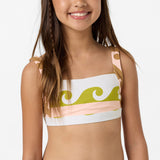 Girl's Lilly Wave Geo Square Neck Bralette Top Set