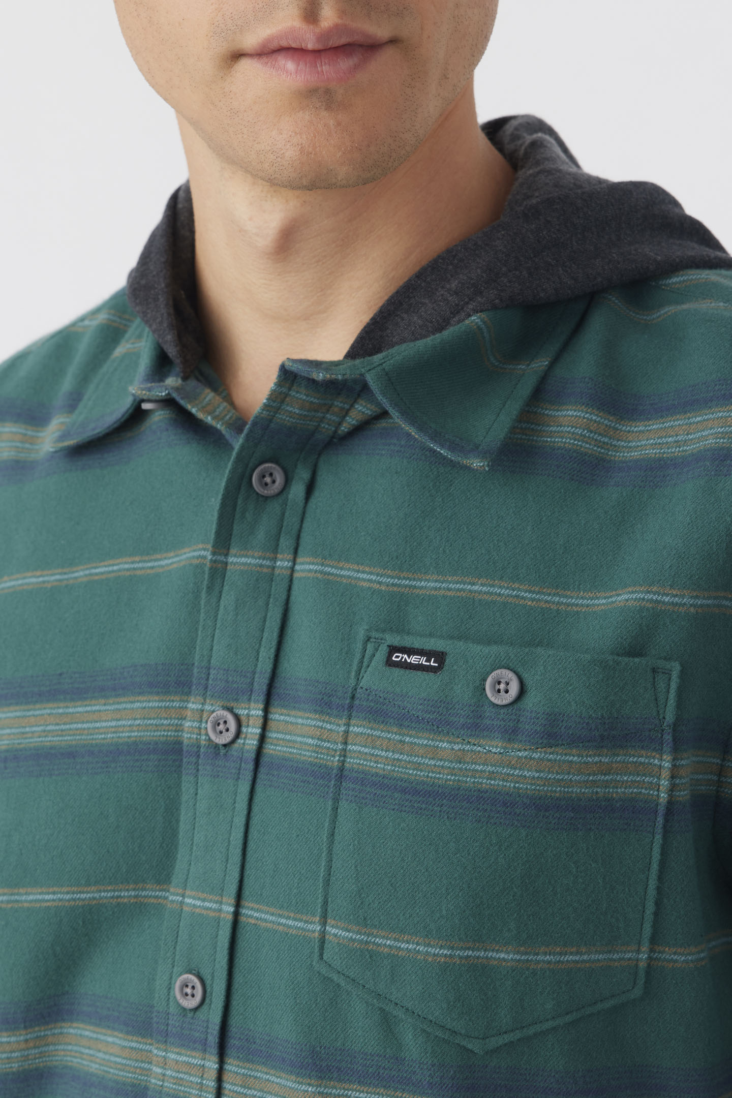 REDMOND HOOD FLANNEL LONG SLEEVE SHIRT