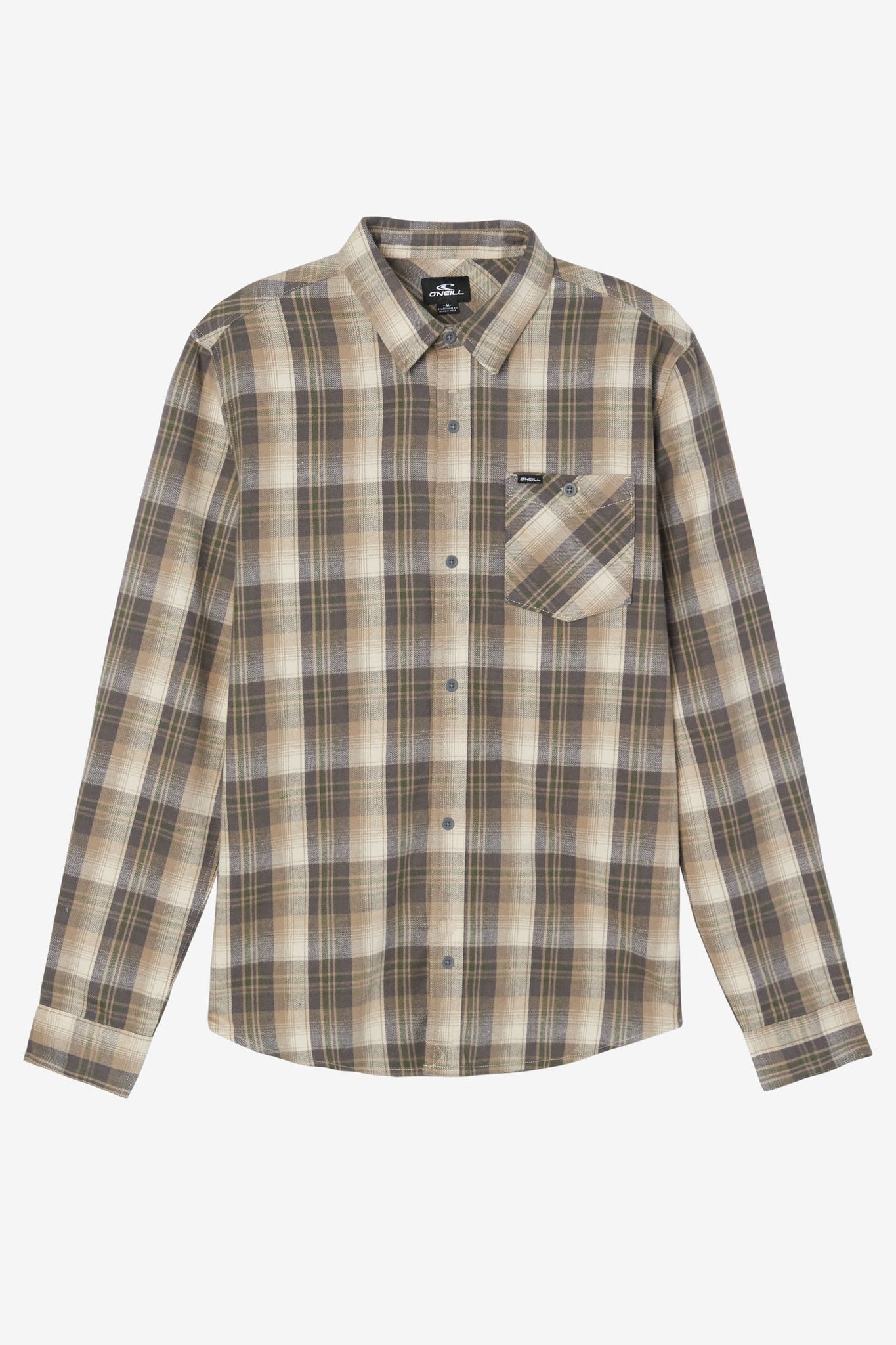 Boy's Redmond Plaid Stretch Flannel Shirt - Khaki | O'Neill