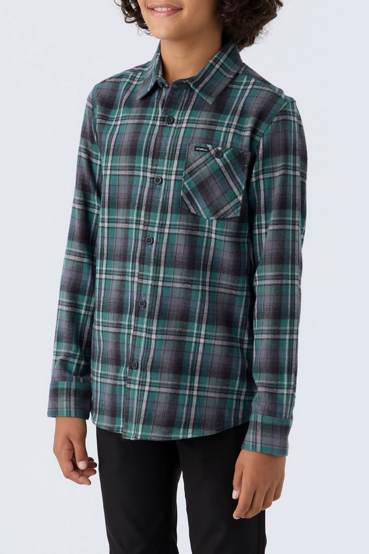 BOY'S REDMOND PLAID STRETCH FLANNEL SHIRT