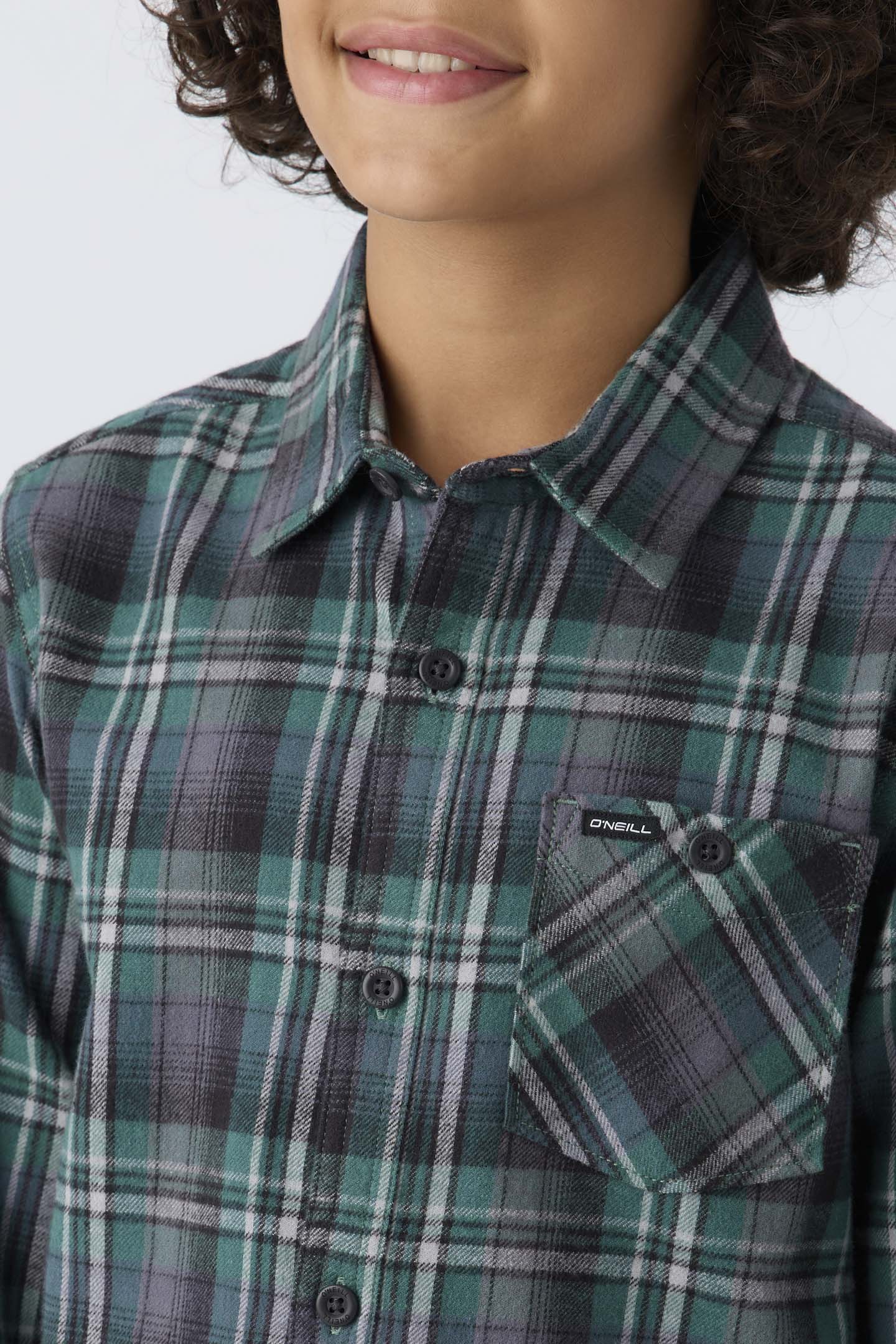 BOY'S REDMOND PLAID STRETCH FLANNEL SHIRT