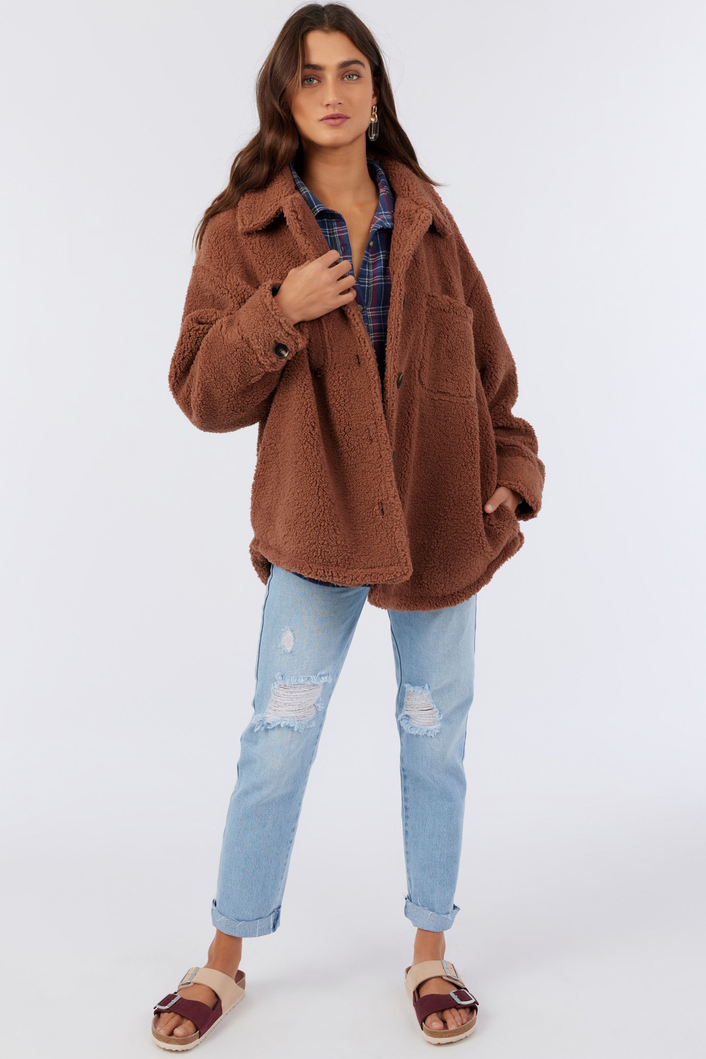 HEATH HIGH PILE OVERSIZED FLEECE JACKET