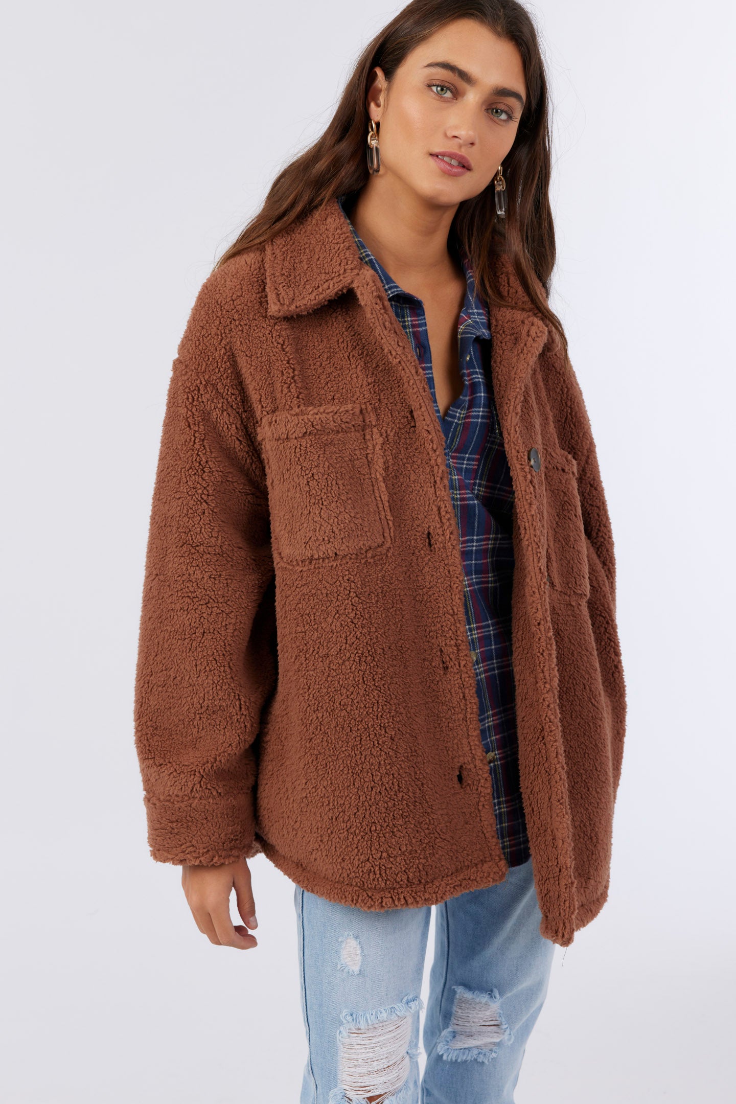 HEATH HIGH PILE OVERSIZED FLEECE JACKET