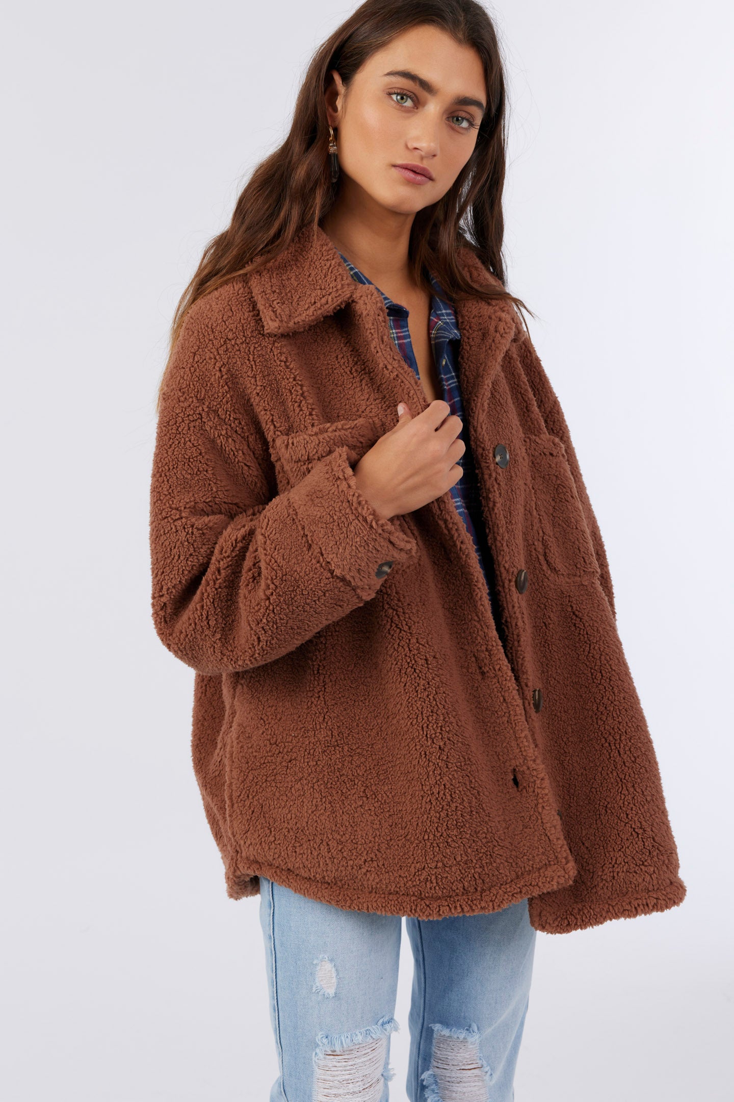 HEATH HIGH PILE OVERSIZED FLEECE JACKET