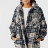 Heath Plaid High Pile Oversized Fleece Jacket