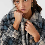 Heath Plaid High Pile Oversized Fleece Jacket