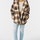 Heath Plaid High Pile Oversized Fleece Jacket