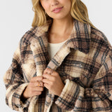 Heath Plaid High Pile Oversized Fleece Jacket