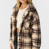 Heath Plaid High Pile Oversized Fleece Jacket