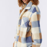 Heath Plaid High Pile Oversized Fleece Jacket