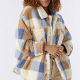 Heath Plaid High Pile Oversized Fleece Jacket