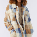 Heath Plaid High Pile Oversized Fleece Jacket