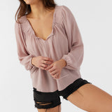 River Solid Long Sleeve Top