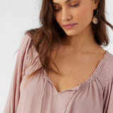 River Solid Long Sleeve Top